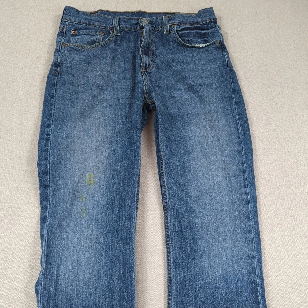 Levis Jeans Mens 32x34 Blue 527 Boot Cut Western Cowboy Distressed